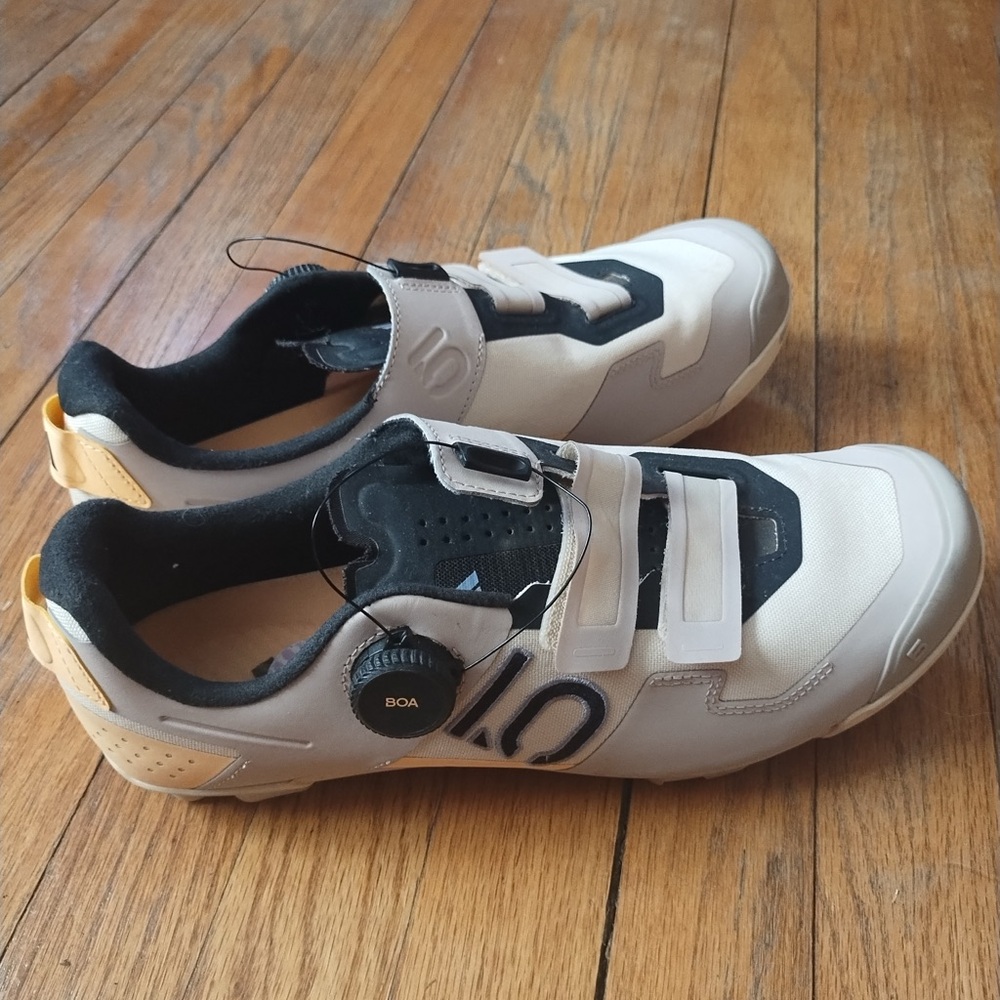 adidas White and Black Athletic Cycling Shoes